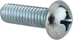 Value Collection - 5/16-18 UNC, 1" Length Under Head Phillips Drive Machine Screw - Round Head, Grade 2 Steel, Zinc-Plated Finish, Without Washer - Exact Tooling