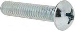 Value Collection - 5/16-18 UNC, 1-1/2" Length Under Head Phillips Drive Machine Screw - Round Head, Grade 2 Steel, Zinc-Plated Finish, Without Washer - Exact Tooling