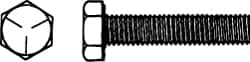 Made in North America - 7/16-14 UNC, 4-1/2" Length Under Head Hex Head Cap Screw - Fully Threaded, Grade 5 Steel, Zinc-Plated Finish, 5/8" Hex - Exact Tooling