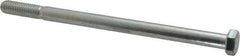 Made in USA - 3/8-16 UNC, 6" Length Under Head Hex Head Cap Screw - Partially Threaded, Grade 5 Steel, Zinc-Plated Finish, 9/16" Hex - Exact Tooling