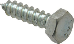 Value Collection - 1/4" Screw, 1" Length Under Head, Steel, Hex Head Lag Screw - Zinc Plated, Grade 2 - Exact Tooling