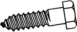 Value Collection - 3/8" Screw, 10" Length Under Head, Steel, Hex Head Lag Screw - Hot Dipped Galvanized, Grade 2 - Exact Tooling
