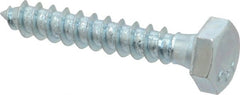 Value Collection - 1/4" Screw, 1-1/2" Length Under Head, Steel, Hex Head Lag Screw - Zinc Plated, Grade 2 - Exact Tooling