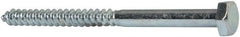 Value Collection - 1/4" Screw, 3-1/2" Length Under Head, Steel, Hex Head Lag Screw - Zinc Plated, Grade 2 - Exact Tooling