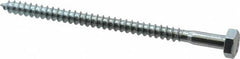 Value Collection - 1/4" Screw, 4" Length Under Head, Steel, Hex Head Lag Screw - Zinc Plated, Grade 2 - Exact Tooling