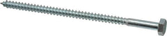 Value Collection - 1/4" Screw, 5" Length Under Head, Steel, Hex Head Lag Screw - Zinc Plated, Grade 2 - Exact Tooling