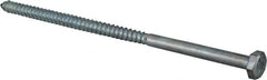 Value Collection - 1/4" Screw, 6" Length Under Head, Steel, Hex Head Lag Screw - Zinc Plated, Grade 2 - Exact Tooling