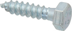 Value Collection - 5/16" Screw, 1-1/4" Length Under Head, Steel, Hex Head Lag Screw - Zinc Plated, Grade 2 - Exact Tooling