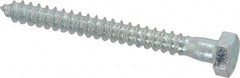 Value Collection - 5/16" Screw, 3" Length Under Head, Steel, Hex Head Lag Screw - Zinc Plated, Grade 2 - Exact Tooling