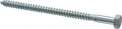 Value Collection - 5/16" Screw, 5" Length Under Head, Steel, Hex Head Lag Screw - Zinc Plated, Grade 2 - Exact Tooling