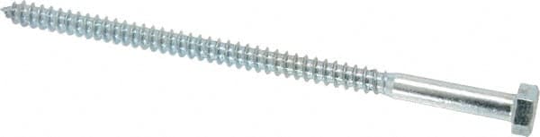 Value Collection - 5/16" Screw, 6" Length Under Head, Steel, Hex Head Lag Screw - Zinc Plated, Grade 2 - Exact Tooling