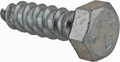 Value Collection - 3/8" Screw, 1-1/4" Length Under Head, Steel, Hex Head Lag Screw - Zinc Plated, Grade 2 - Exact Tooling