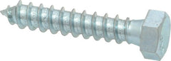 Value Collection - 3/8" Screw, 2" Length Under Head, Steel, Hex Head Lag Screw - Zinc Plated, Grade 2 - Exact Tooling