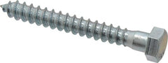 Value Collection - 3/8" Screw, 3" Length Under Head, Steel, Hex Head Lag Screw - Zinc Plated, Grade 2 - Exact Tooling