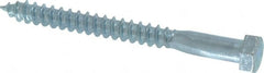 Value Collection - 3/8" Screw, 4" Length Under Head, Steel, Hex Head Lag Screw - Zinc Plated, Grade 2 - Exact Tooling