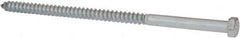 Value Collection - 3/8" Screw, 8" Length Under Head, Steel, Hex Head Lag Screw - Zinc Plated, Grade 2 - Exact Tooling