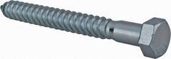 Value Collection - 1/2" Screw, 4-1/2" Length Under Head, Steel, Hex Head Lag Screw - Zinc Plated, Grade 2 - Exact Tooling