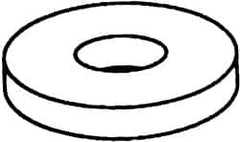 Value Collection - 3" Screw, Grade 2 Steel USS Flat Washer - 3.115" ID x 5.565" OD, 0.327" Thick, Galvanized Finish - Exact Tooling