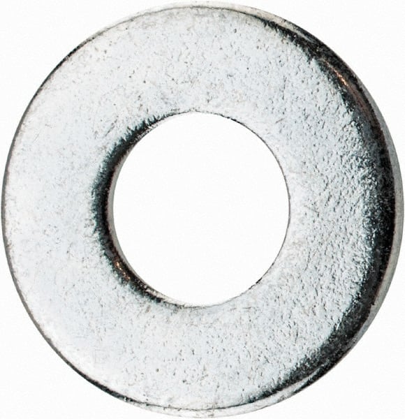 Value Collection - 1/4" Screw, Steel USS Flat Washer - 5/16" ID x 3/4" OD, 1/16" Thick, Zinc-Plated Finish - Exact Tooling