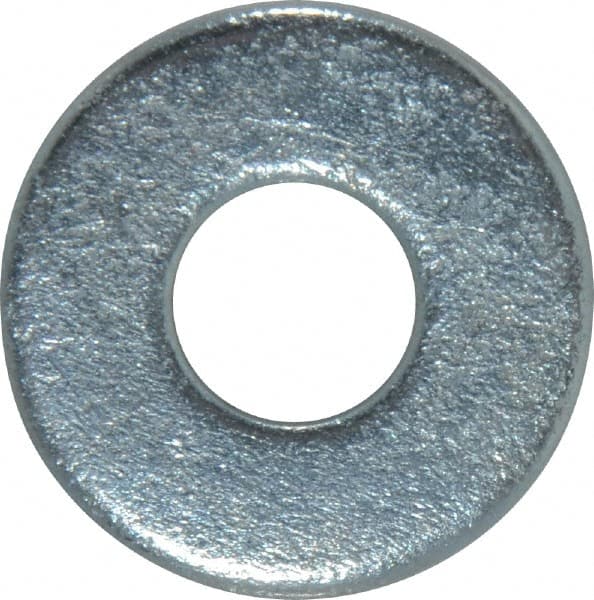 Value Collection - 7/16" Screw, Steel USS Flat Washer - 1/2" ID x 1-1/4" OD, 5/64" Thick, Zinc-Plated Finish - Exact Tooling