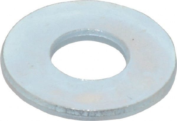 Value Collection - 1/4" Screw, Steel USS Flat Washer - 5/16" ID x 3/4" OD, 1/16" Thick, Zinc-Plated Finish - Exact Tooling