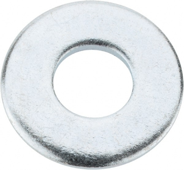 Value Collection - 5/16" Screw, Steel USS Flat Washer - 3/8" ID x 7/8" OD, 0.0781" Thick, Zinc-Plated Finish - Exact Tooling