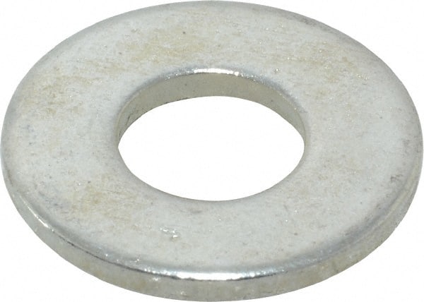 Value Collection - 3/8" Screw, Steel USS Flat Washer - 7/16" ID x 1" OD, 0.0781" Thick, Zinc-Plated Finish - Exact Tooling
