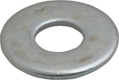 Value Collection - 7/16" Screw, Steel USS Flat Washer - 1/2" ID x 1-1/4" OD, 0.0781" Thick, Zinc-Plated Finish - Exact Tooling