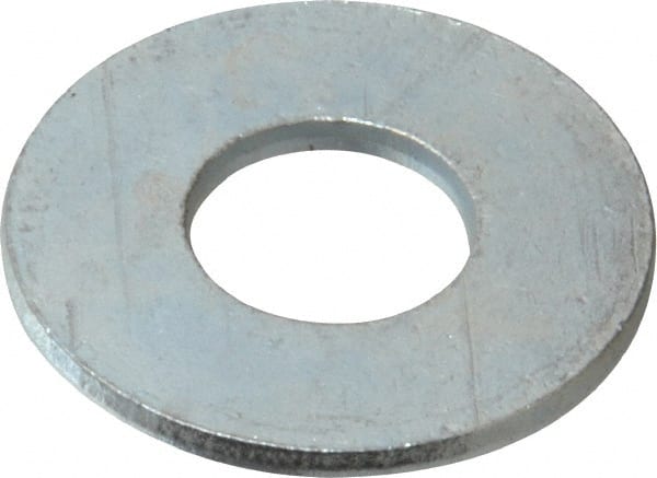 Value Collection - 9/16" Screw, Steel USS Flat Washer - 5/8" ID x 1-1/2" OD, 0.1094" Thick, Zinc-Plated Finish - Exact Tooling