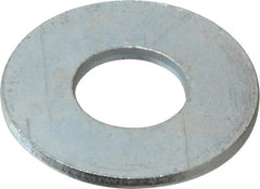 Value Collection - 9/16" Screw, Steel USS Flat Washer - 5/8" ID x 1-1/2" OD, 0.1094" Thick, Zinc-Plated Finish - Exact Tooling