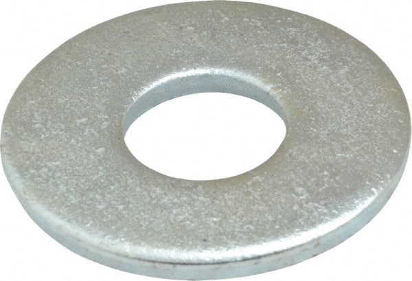 Value Collection - 5/8" Screw, Steel USS Flat Washer - 11/16" ID x 1-3/4" OD, 9/64" Thick, Zinc-Plated Finish - Exact Tooling