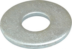 Value Collection - 5/8" Screw, Steel USS Flat Washer - 11/16" ID x 1-3/4" OD, 9/64" Thick, Zinc-Plated Finish - Exact Tooling