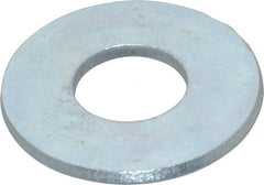 Value Collection - 1" Screw, Steel USS Flat Washer - 1-1/16" ID x 2-1/2" OD, 0.1719" Thick, Zinc-Plated Finish - Exact Tooling