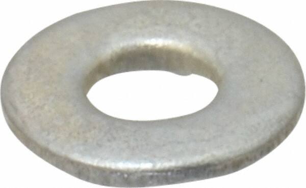Value Collection - #8 Screw, Steel SAE Flat Washer - 3/16" ID x 7/16" OD, 3/64" Thick, Zinc-Plated Finish - Exact Tooling
