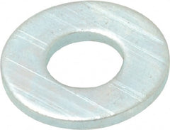 Value Collection - #12 Screw, Steel SAE Flat Washer - 1/4" ID x 9/16" OD, 1/16" Thick, Zinc-Plated Finish - Exact Tooling