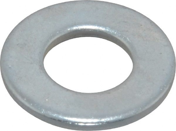 Value Collection - 3/8" Screw, Steel SAE Flat Washer - 13/32" ID x 13/16" OD, 1/16" Thick, Zinc-Plated Finish - Exact Tooling