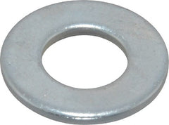 Value Collection - 3/8" Screw, Steel SAE Flat Washer - 13/32" ID x 13/16" OD, 1/16" Thick, Zinc-Plated Finish - Exact Tooling