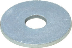 Value Collection - 1/4" Screw, Steel Fender Flat Washer - 1/4" ID x 1" OD, 0.049" Thick, Zinc-Plated Finish - Exact Tooling