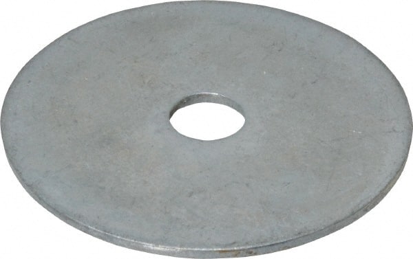 Value Collection - 1/4" Screw, Steel Fender Flat Washer - 1/4" ID x 1-1/2" OD, 0.049" Thick, Zinc-Plated Finish - Exact Tooling