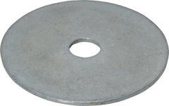 Value Collection - 1/4" Screw, Steel Fender Flat Washer - 1/4" ID x 1-1/2" OD, 0.049" Thick, Zinc-Plated Finish - Exact Tooling