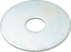 Value Collection - 3/8" Screw, Steel Fender Flat Washer - 3/8" ID x 1-1/2" OD, 0.049" Thick, Zinc-Plated Finish - Exact Tooling