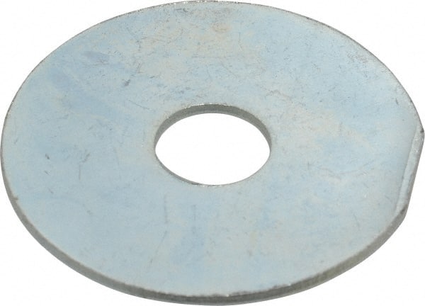 Value Collection - 1/2" Screw, Steel Fender Flat Washer - 1/2" ID x 2" OD, 0.06" Thick, Zinc-Plated Finish - Exact Tooling