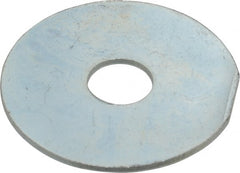 Value Collection - 1/2" Screw, Steel Fender Flat Washer - 1/2" ID x 2" OD, 0.06" Thick, Zinc-Plated Finish - Exact Tooling