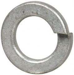 Value Collection - 1/2", 0.502" ID, 1/8" Thick Split Lock Washer - Steel, Zinc-Plated Finish, 0.502" Min ID, 0.512" Max ID, 0.869" Min OD, 0.873" Max OD - Exact Tooling