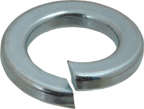 Value Collection - 7/8", 0.219" Thick Split Lock Washer - Alloy Steel, Zinc-Plated Finish, 0.878" Min ID, 0.894" Max ID, 1.459" Min OD, 1.464" Max OD - Exact Tooling