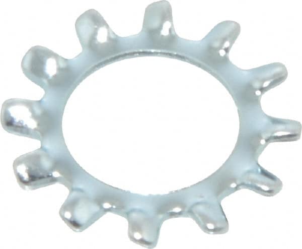 Value Collection - 3/8" Screw, 0.398" ID, Steel External Tooth Lock Washer - 0.694" OD, Zinc-Plated, Grade 2 - Exact Tooling