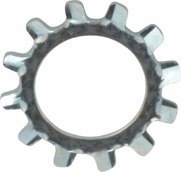 Value Collection - 7/16" Screw, 0.464" ID, Spring Steel External Tooth Lock Washer - 0.76" OD, Zinc-Plated, Grade 2 - Exact Tooling
