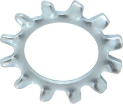 Value Collection - 1/2" Screw, 0.53" ID, Spring Steel External Tooth Lock Washer - 0.9" OD, Zinc-Plated, Grade 2 - Exact Tooling