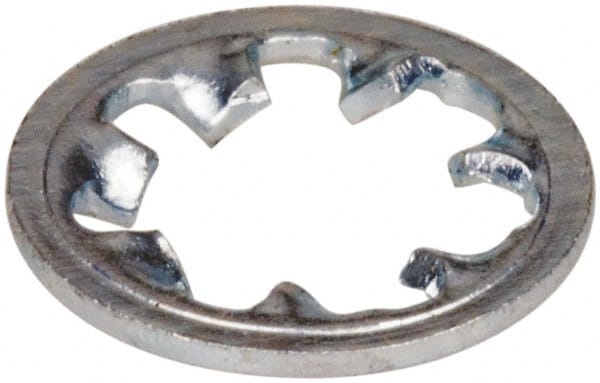 Value Collection - #6 Screw, 0.15" ID, Steel Internal Tooth Lock Washer - 0.295" OD, Zinc-Plated, Grade 2 - Exact Tooling