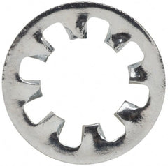 Value Collection - #10 Screw, 0.204" ID, Steel Internal Tooth Lock Washer - 0.381" OD, Zinc-Plated, Grade 2 - Exact Tooling
